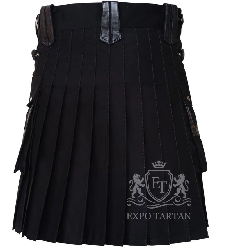 Black Utility Deluxe Fashion Kilt
