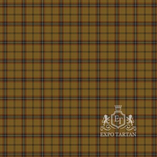 Men's Bro-Dreger Swatch showing a warm earthy brown sett, intricately intersected by black bands and fine red and white lines