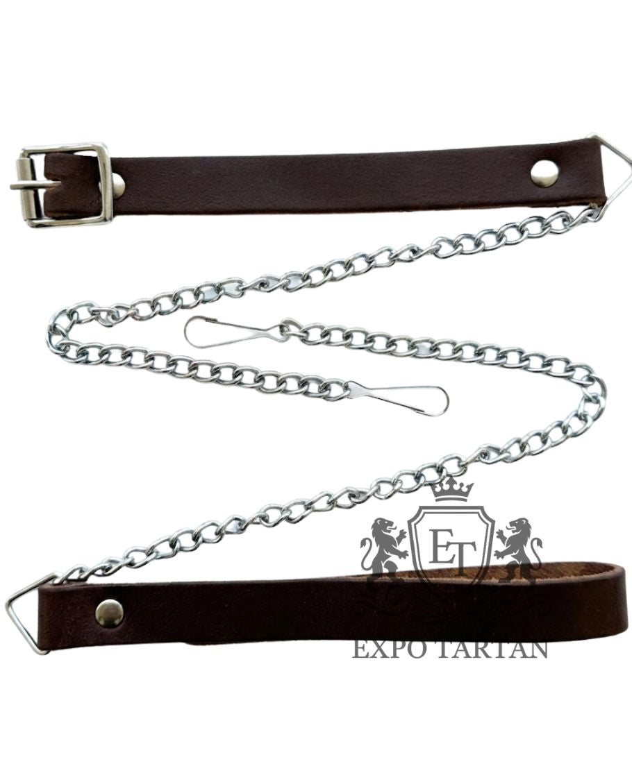 Brogue Style Brown Leather Day Kilt Sporran