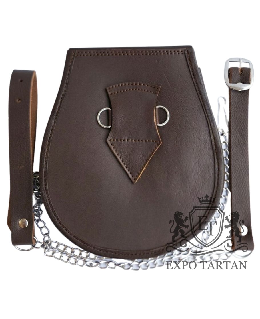 Brown Leather Kilt Sporran
