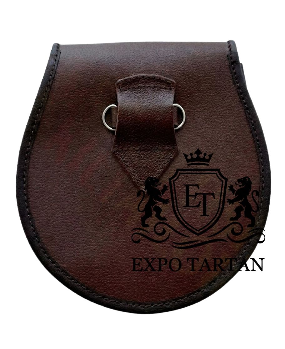 Brown Celtic Embossed Leather Sporran