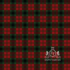 Men's City of Armadale Swatch showing a dark red and green sett, intricately intersected by solid black bands