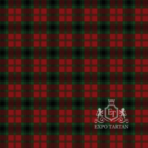 Men's City of Armadale Swatch showing a dark red and green sett, intricately intersected by solid black bands