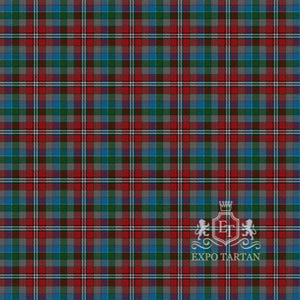 Men's City of Edinburgh 2001 Swatch showing a vibrant red sett, intricately intersected by blue, green, and grey bands