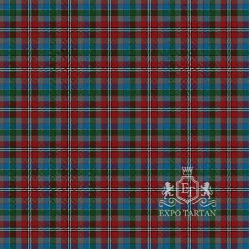 Men's City of Edinburgh 2001 Swatch showing a vibrant red sett, intricately intersected by blue, green, and grey bands