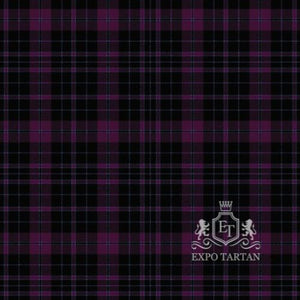 Men's Clergy Swatch Kilt a deep black and purple sett, intricately intersected by subtle tonal overchecks