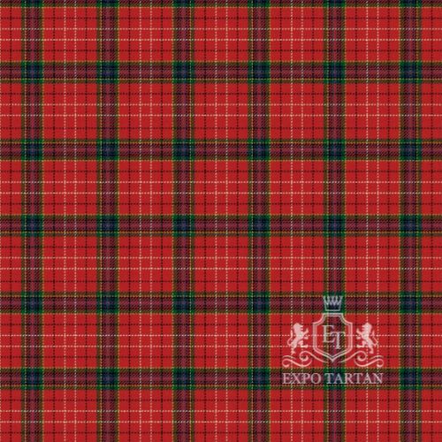 Men's Cumberland Swatch showing a vibrant red sett, intricately intersected by forest green, dark navy, and fine yellow and white overchecks
