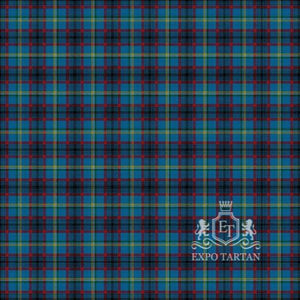 Men's EMS Memorial Swatch showing a vibrant royal blue and rich black sett, intricately intersected by crimson red, golden-yellow, and crisp white overcheck