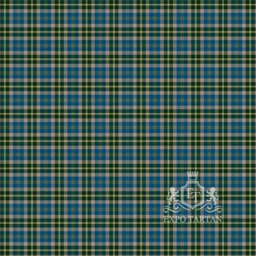 Men's Feis Ile Swatch showing a vibrant blue, forest green, and warm beige sett, intricately intersected by golden-yellow and dark charcoal overcheck