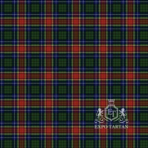 Men's Festival Celtique de Quebec Swatch showing a deep forest green, rich navy blue, and vibrant crimson red sett, intricately intersected by golden-yellow and crisp white overcheck