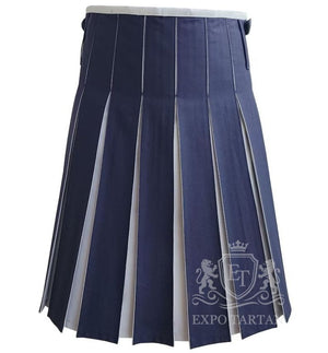 Handmade Navy & White Hybrid Utility Kilt