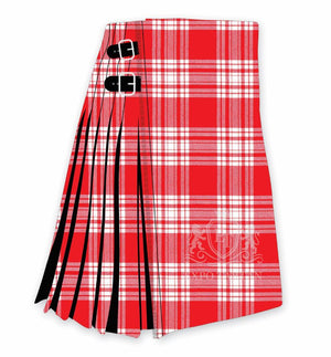 Menzies Red & White Modern Tartan Kilt