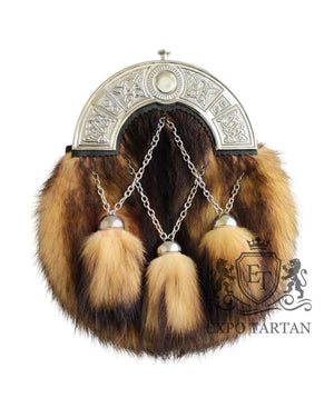 Musquash Full Dress Sporran With Silver Chrome Finish Cantle