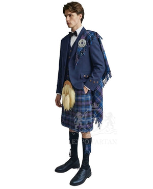 Navy Argyll Kilt Outfit With Heritage Of Scotland Tartan Kilt