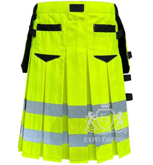 Neon Yellow Firefighter Utility Kilt