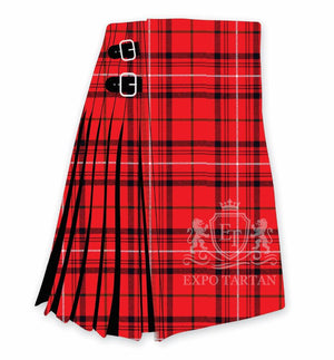 Rose Red Modern Tartan Kilt