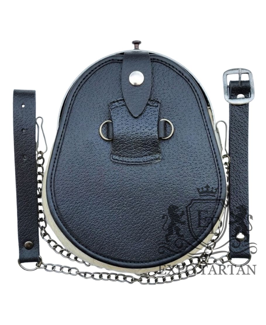 Seal Skin Kilt Sporran With Stag Head Badge
