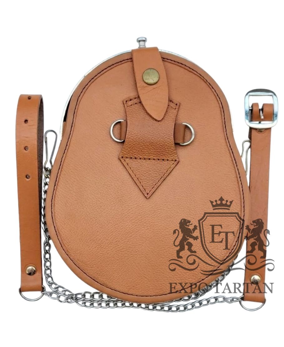Tan Leather With Brown Seal Kilt Sporran