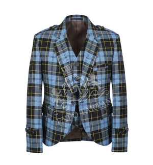 Argyll Acrylic Wool Kilt Jacket in U.S Airforce Tartan