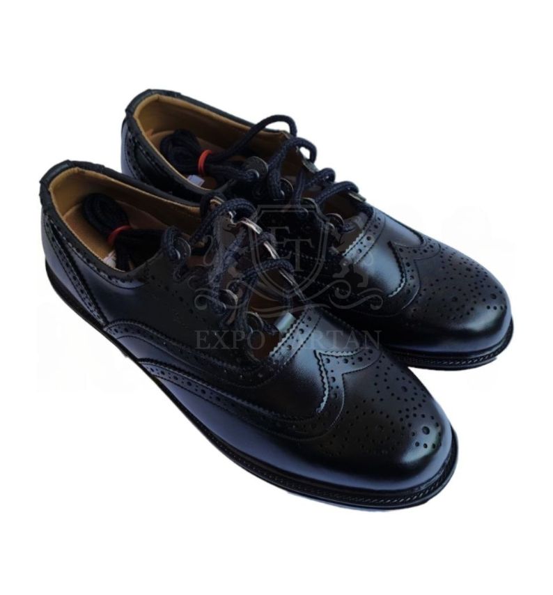 Black Ghillie Brogue Kilt Shoes
