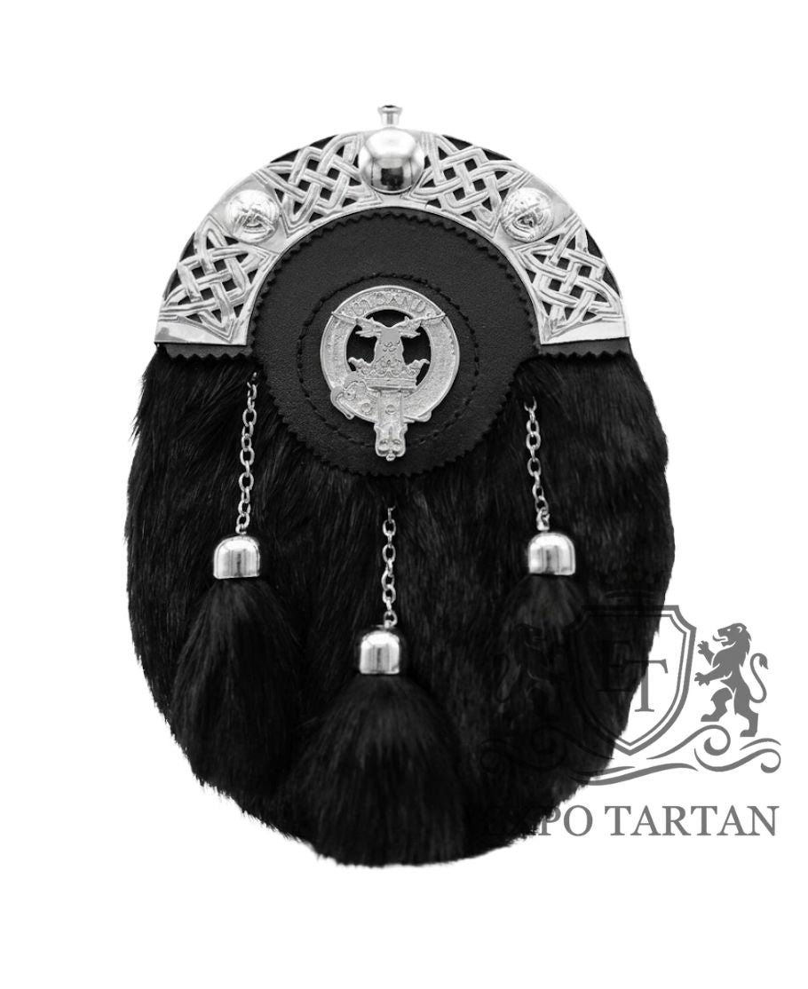 Black Rabbit Fur Sporran