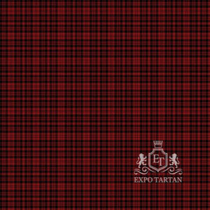 Men's Border Reiver Swatch showing a dense, small-scale red and black checked sett.