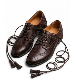 Brown Ghillie Brogue Kilt Shoes