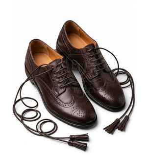 Brown Ghillie Brogue Kilt Shoes