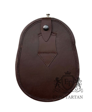 Brown Leather Sporran Antique Celtic Cantle