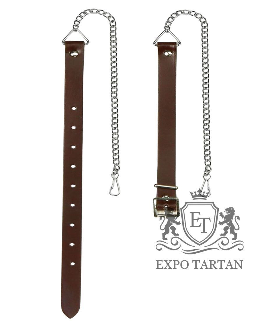 Brown Leather Sporran Antique Thistle Cantle