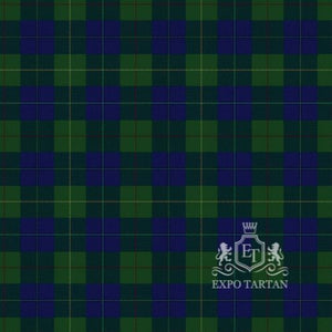 Men's Cambridge Swatch showing a deep blue and forest green sett, intricately intersected by fine pale blue, black, red, and yellow lines