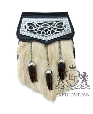 Celtic Cantle Crome Finish Premium Kilt Sporran
