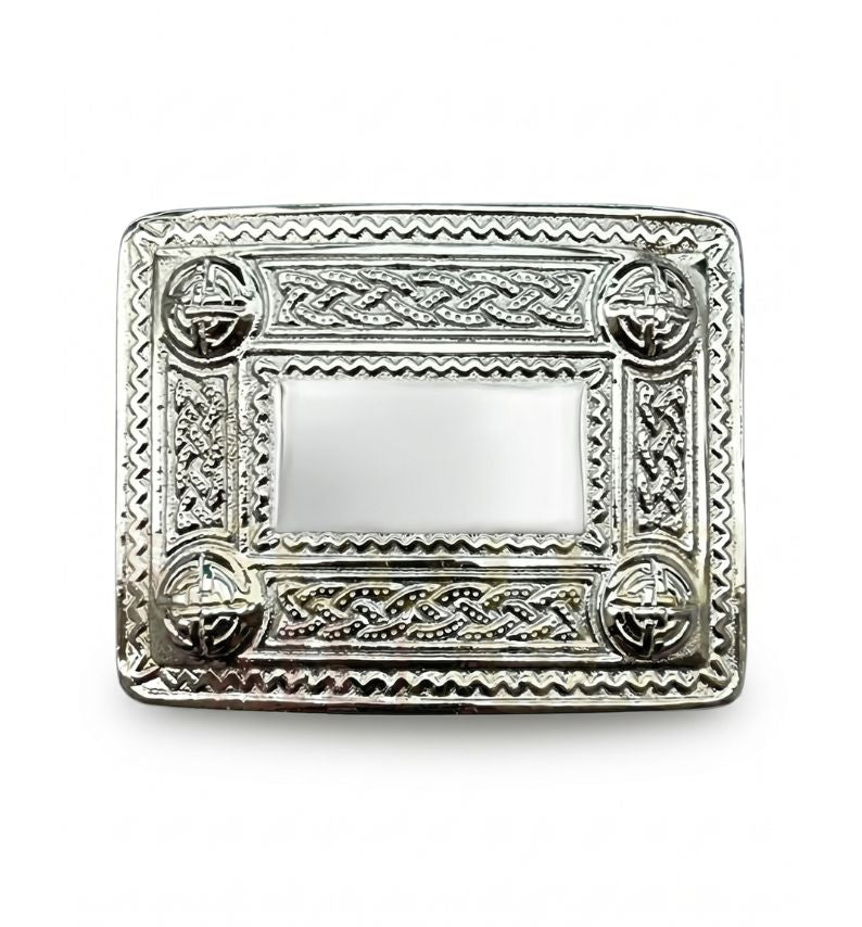 Celtic Knot Silver Kilt Belt Buckle