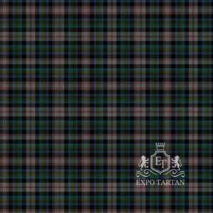 Men's Cherry Valley New York Swatch showing a grey and black sett, intricately intersected by green and blue bands with fine red and white overchecks