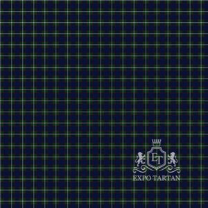 Men's Chestico Swatch showing a deep navy blue and green sett, intricately intersected by fine white overchecks