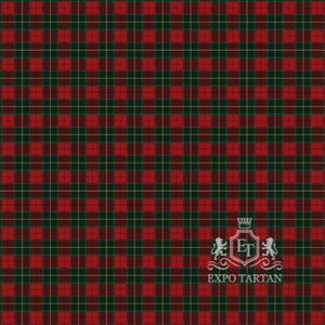 Men's Christmas Swatch showing a dark red and forest green sett, intricately intersected by fine yellow overcheck