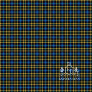 Men's City of Long Beach Swatch showing a deep blue and dark green sett, intricately intersected by bright yellow overchecks