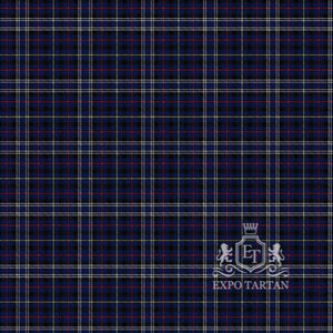 Men's City of Sarnia Swatch showing a deep navy and black sett, intricately intersected by white, yellow, and red overchecks