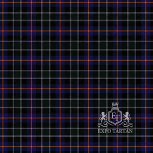 Men's Colorado Tartan Day Society Swatch showing a black and navy sett, intricately intersected by white, red, and yellow overchecks