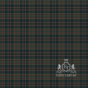 Men's Delmarva Swatch showing a deep forest green and charcoal sett, intricately intersected by golden-brown and subtle red overcheck