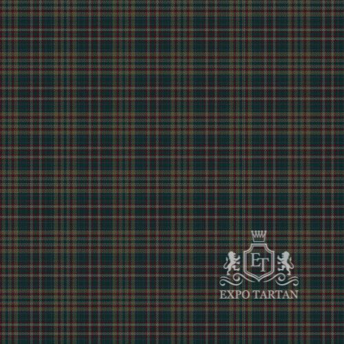 Men's Delmarva Swatch showing a deep forest green and charcoal sett, intricately intersected by golden-brown and subtle red overcheck