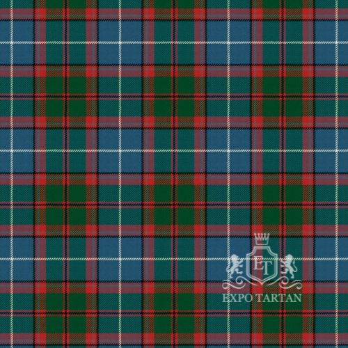 Men's Dunedin Florida Ancient Swatch showing a vibrant red, blue, and green sett, intricately intersected by crisp white and dark overcheck