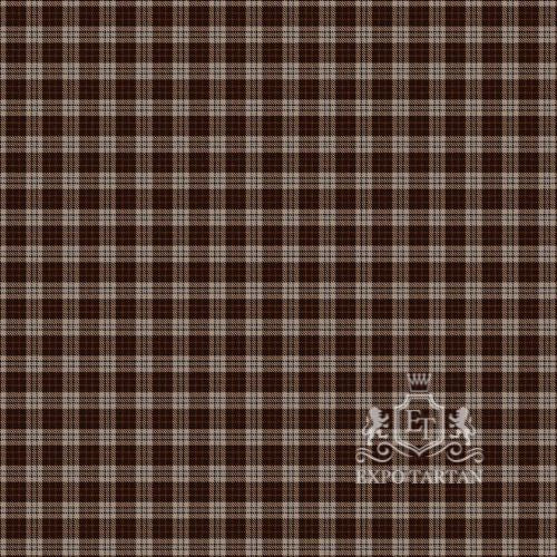 Men's Elgin Swatch showing a deep espresso brown, rich black, and warm taupe-grey sett, intricately intersected by crisp beige-tan and subtle rust-brown overcheck