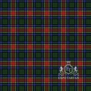Men's Festival Celtique de Quebec Swatch showing a deep forest green, rich navy blue, and vibrant crimson red sett, intricately intersected by golden-yellow and crisp white overcheck