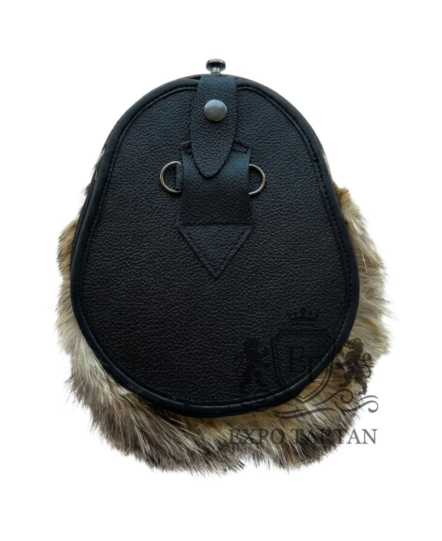 Fox Fur Full Dress Sporran With Antique Cantle 