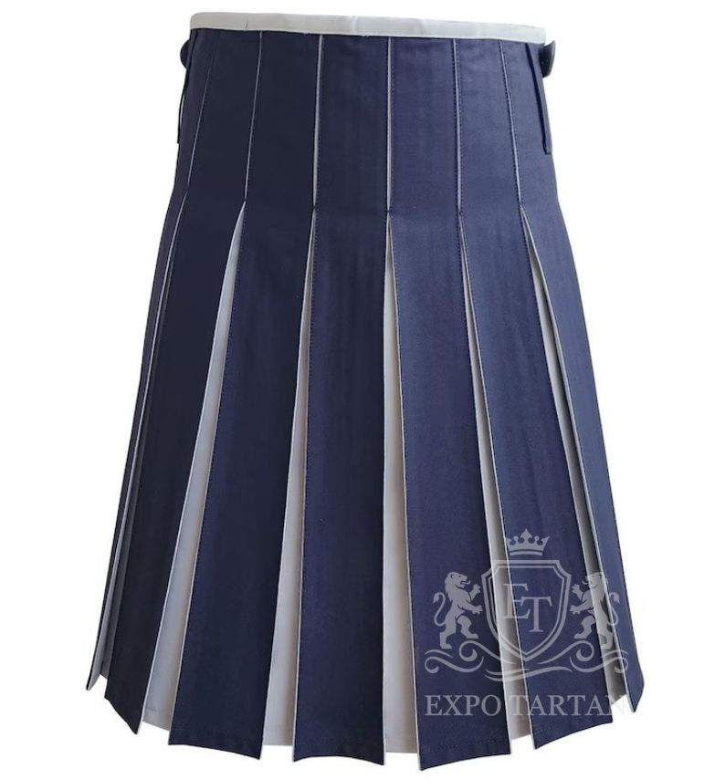 Handmade Navy & White Hybrid Utility Kilt