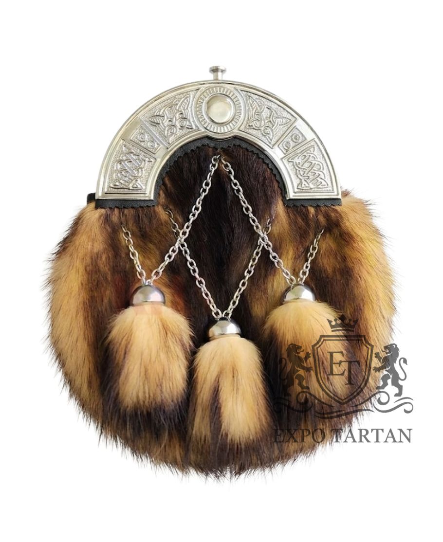 Musquash Full Dress Sporran With Silver Chrome Finish Cantle