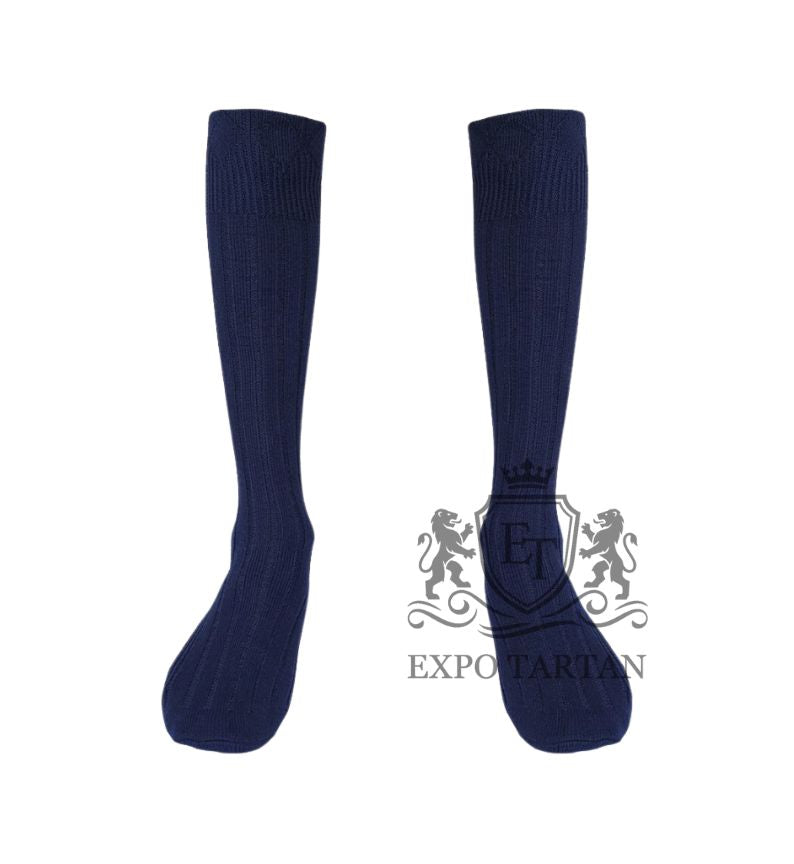 Navy Blue Kilt Socks
