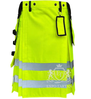 Neon Yellow Firefighter Utility Kilt