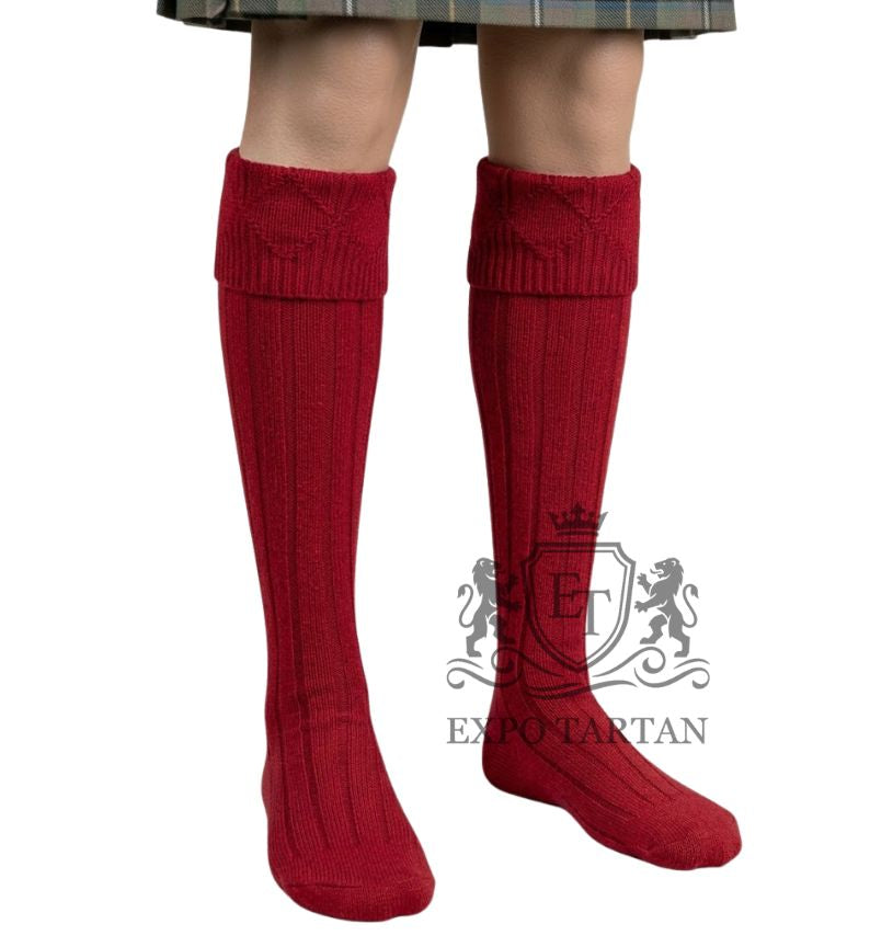 Red Kilt Socks